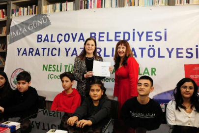 Balçova'nın minik yazarlarına ait ilk kitabın basımı yapıldı