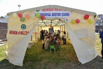 Menemen'de depremzede çocuklar için moral etkinliği