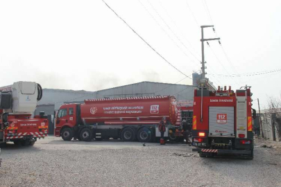 İzmir Bornova'da döküm fabrikasında yangın