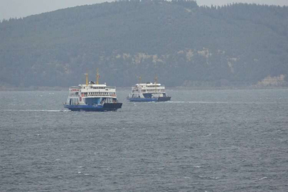 Çanakkale'de feribot seferlerine fırtına arası