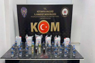 Kütahya'da kaçak alkol operasyonu