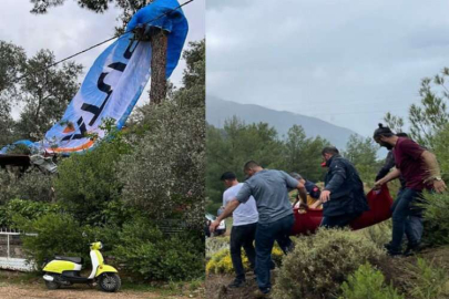 Muğla'da paraşütçüler fırtınadan nasibini aldı