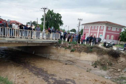 Manisa'da sel suları merak uyandırdı