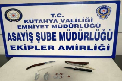 Dur ihtarına uymayan araçta uyuşturucu çıktı