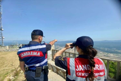 Muğla'da jandarma ekiplerinden orman yangını devriyesi