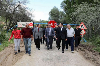 Vali Vekili Çalışır, zararı yerinden inceledi