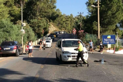 Muğla'da kaza! Motosiklet ile minibüs çarpıştı