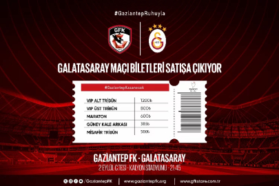 Gaziantep FK - Galatasaray maçı biletleri satışa çıktı