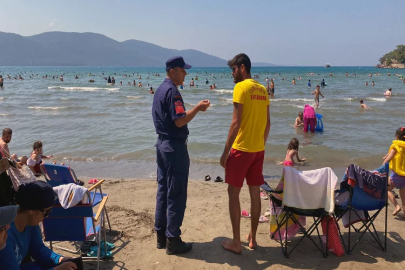 Muğla’da Sahil Güvenlik ekiplerinden plaj denetimi