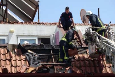 Otel lojmanında çıkan yangın panik yarattı