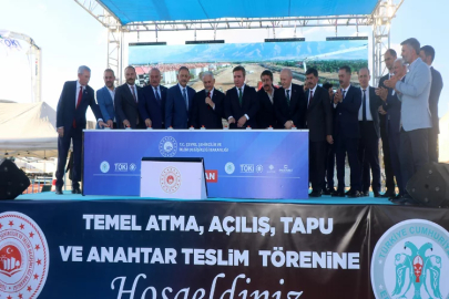 Erzincan’da temel atma, açılış, tapu ve anahtar teslim töreni gerçekleşti