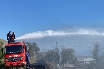 Erzincan’da anız yangını büyümeden söndürüldü