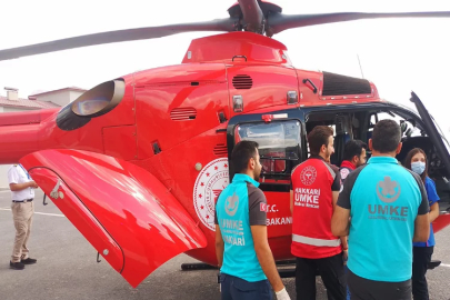 Ambulans helikopter 6 yaşındaki çocuk için havalandı