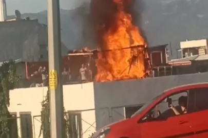 Bursa’da evin çatısında çıkan yangın korkuttu