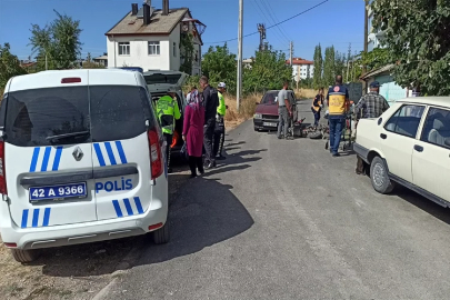 Konya’da otomobil ile elektrikli bisiklet çarpıştı