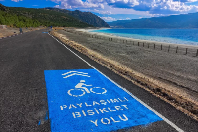 Salda Gölü’ne bisiklet yolu yapıldı