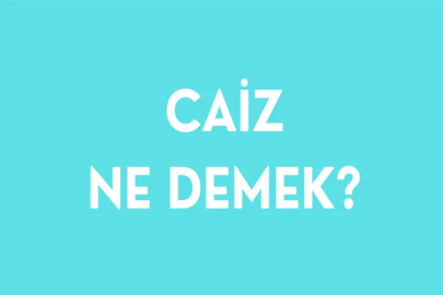 Caiz ne demek? Caiz değildir ne demek?