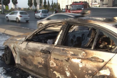 İstanbul'da bir araç alev topuna döndü