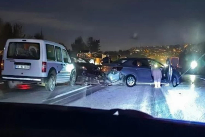 Otoyolda zincirleme trafik kazası: 4 yaralı