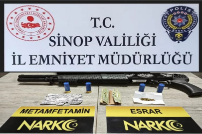 Sinop'ta şüpheli adresten uyuşturucu çıktı