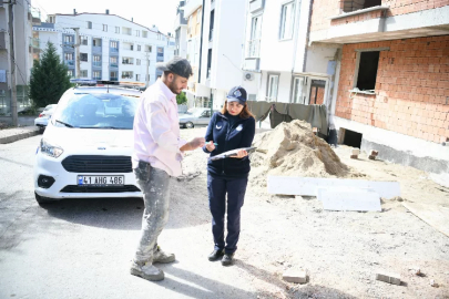 Kocaeli'nde zabıta ekiplerinden inşaat kumu denetimi