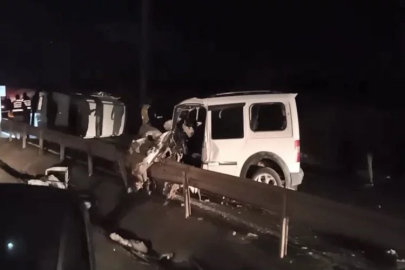 Tekirdağ'da ters yöne giren minibüs kazaya neden oldu!