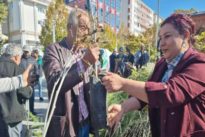 Kırşehir'de Cumhuriyetin 100. yılı anısına fidan dağıtımı yapıldı