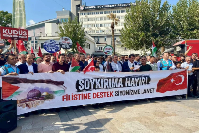 Denizli’de Filistin'e destek yürüyüşü