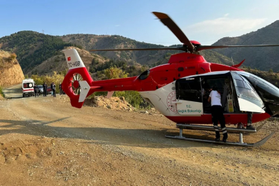 Ambulans helikopter Mevlüt amca için havalandı