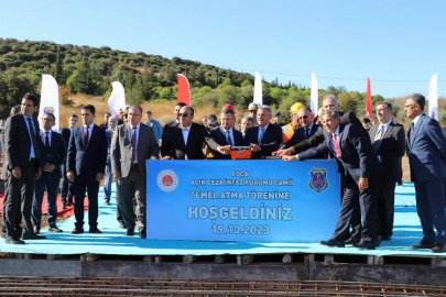 Foça Açık Ceza Evi Camii temeli törenle atıldı