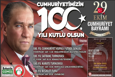 Muğla'da  Cumhuriyetin 100. yılına özel etkinlikler