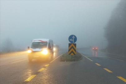 Bolu Dağı'nda sis ve sağanak etkili oldu