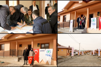 Adıyaman'da köy konutlarının anahtarları hak sahiplerine teslim edildi