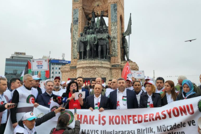 HAK-İŞ Taksim'de... Kazancı Yokuşu’nda 1 Mayıs anma programı