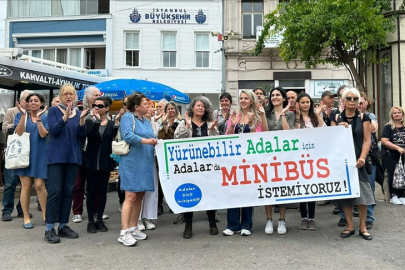 Adalar Sivil İnisiyatifi İETT minibüsüne tepki gösterdi