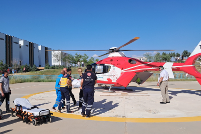 Ambulans helikopter KOAH hastası için havalandı