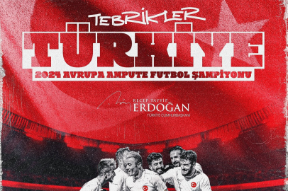 Cumhurbaşkanı Erdoğan’dan Ampute Milli Futbol Takımı’na tebrik mesajı