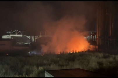 Tekirdağ'da trafo patladı: Otluk alanda yangın