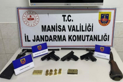 Manisa polisi suçlulara göz açtırmıyor: Ruhsatsız tabanca ve tüfeklerle yakalandı