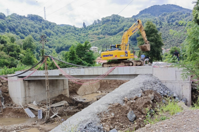 Giresun’da Boztekke Köprüsü'nün yapımı tamamlanmak üzere