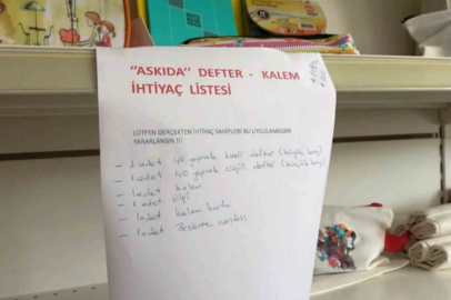 Askıda defter kalem uygulaması başladı!