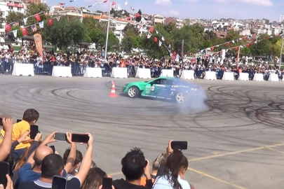 Tekirdağ'da nefes kesen drift şovu ve modifiye araçlar festivali