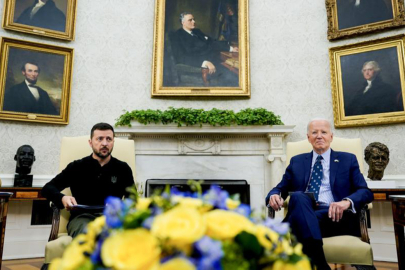 Biden ve Zelenskiy Beyaz Saray'da bir arada