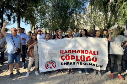 Çiğli'de Harmandalı çöplüğü kapatılsın yürüyüşü