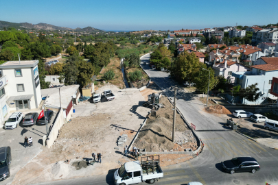 Urla’da kavşak ve yol düzenleme çalışmaları hız kazandı