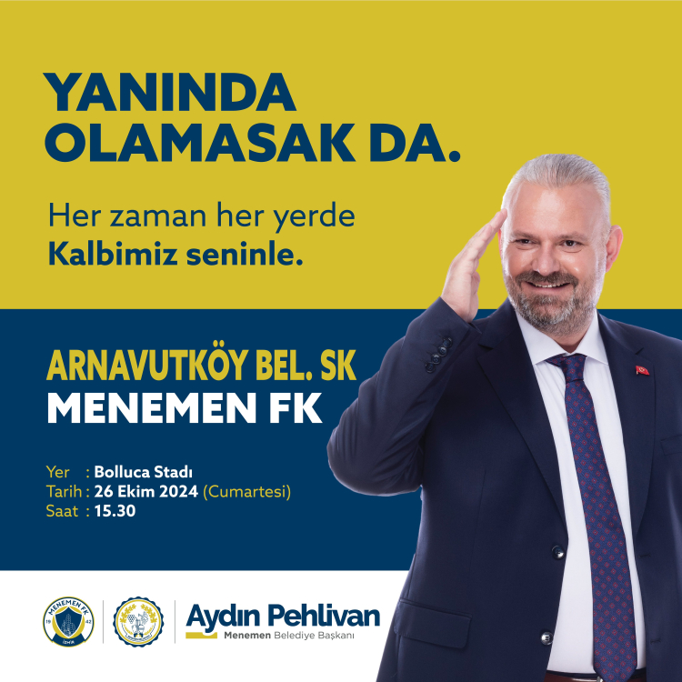 Menemen FK şampiyonluk yolunda bugün Arnavutköy ile karşılaşacak