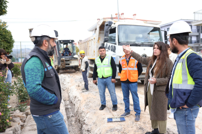 Çeşme’de doğal gaz çalışmaları hız kesmeden devam ediyor