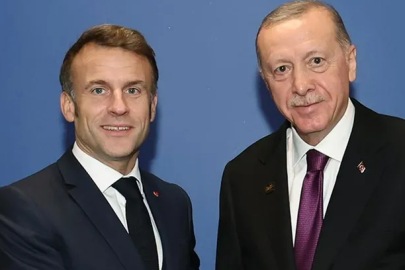 Cumhurbaşkanı Erdoğan, Macron ile görüştü