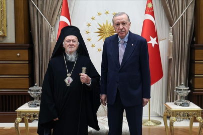 Cumhurbaşkanı Erdoğan, Fener Rum Patriği Bartholomeos'u kabul etti